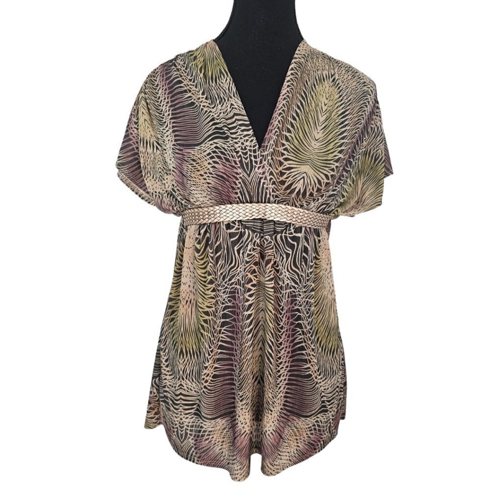 Charlotte Russe Women's V-Neck Flowy Tunic Top, Size Small